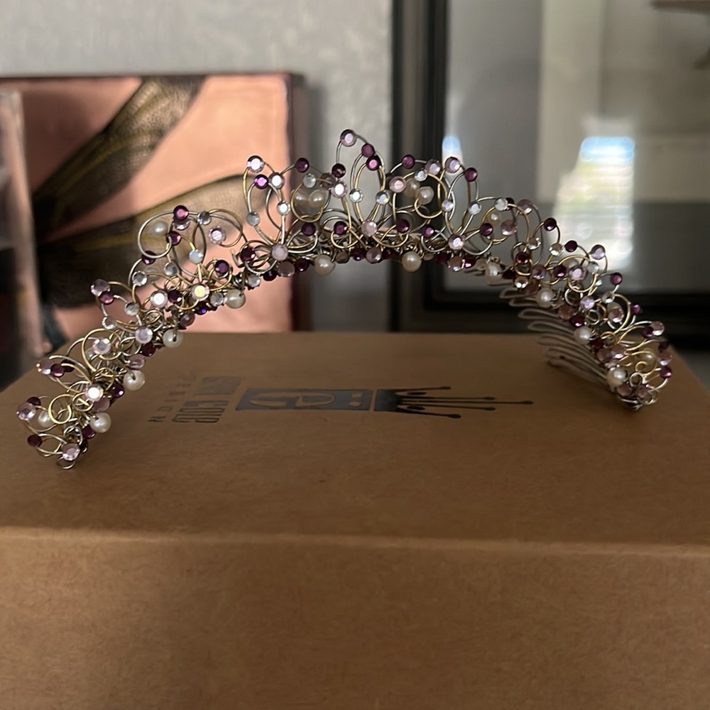 Erin Cole Bridal tiara/comb swarovski crystals snd pearls
